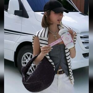 Tiffany & Fred Paris 100% Leather Woven Small Jodie/Teen Bag Retail $400